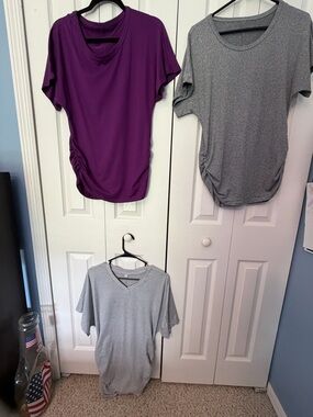 Amazon Women’s Short-Sleeve Tops - Purple and Gray (3-Pack)